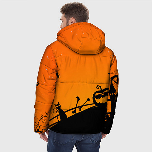 Мужская зимняя куртка Хэллоуин / 3D-Светло-серый – фото 4