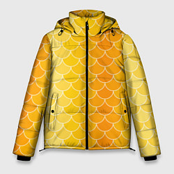Куртка зимняя мужская Желтая чешуя, цвет: 3D-черный