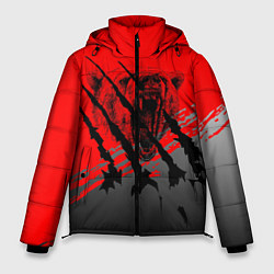 Куртка зимняя мужская Славянские символы, цвет: 3D-красный