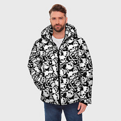 Куртка зимняя мужская Смерть, цвет: 3D-светло-серый — фото 2