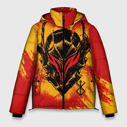Куртка зимняя мужская БЕРСЕРК маска и лого, цвет: 3D-красный
