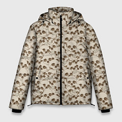 Куртка зимняя мужская Черепа, цвет: 3D-черный