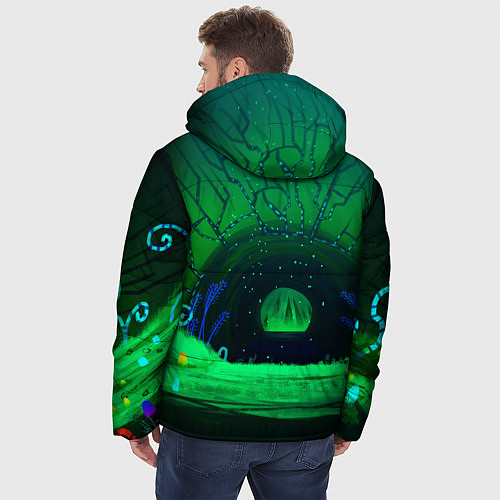 Мужская зимняя куртка Пикачу и корги / 3D-Черный – фото 4