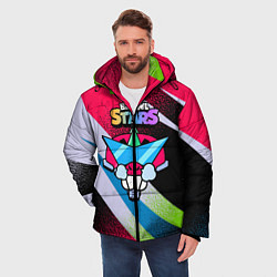 Куртка зимняя мужская Плохиш Базз Buzz Brawl Stars, цвет: 3D-черный — фото 2