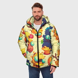 Куртка зимняя мужская Crazy Simpsons, цвет: 3D-черный — фото 2