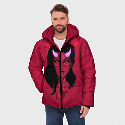 Куртка зимняя мужская Ангельский демон, цвет: 3D-черный — фото 2