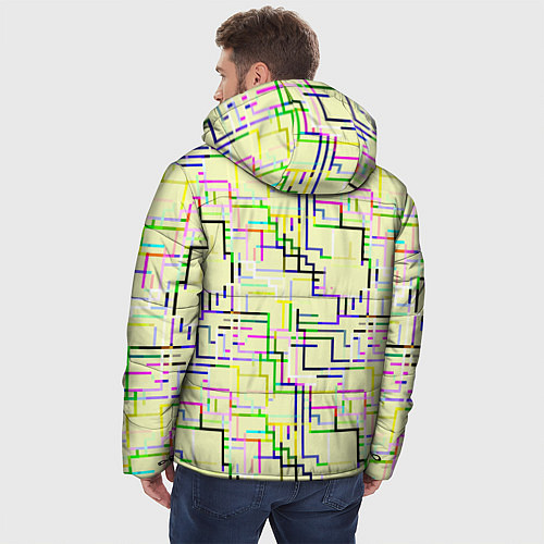 Мужская зимняя куртка Geometric Color / 3D-Черный – фото 4