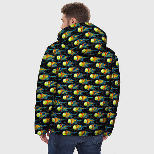 Мужская зимняя куртка Теннисные Мячики / 3D-Черный – фото 4