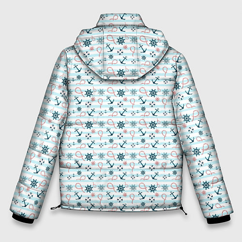 Мужская зимняя куртка Морской фон / 3D-Светло-серый – фото 2