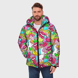Куртка зимняя мужская Губы фреш, цвет: 3D-светло-серый — фото 2