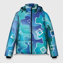 Куртка зимняя мужская Вода со льдом, цвет: 3D-черный