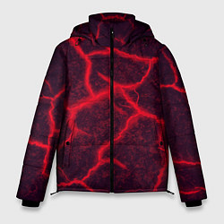Куртка зимняя мужская КРОВАВЫЕ ТРЕЩИНЫ, цвет: 3D-черный