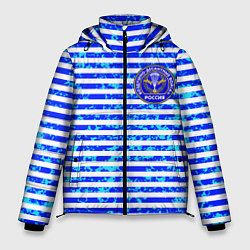 Куртка зимняя мужская Тельняшка со значком ВДВ, цвет: 3D-черный