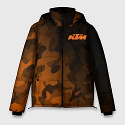 Куртка зимняя мужская KTM КТМ CAMO RACING, цвет: 3D-черный