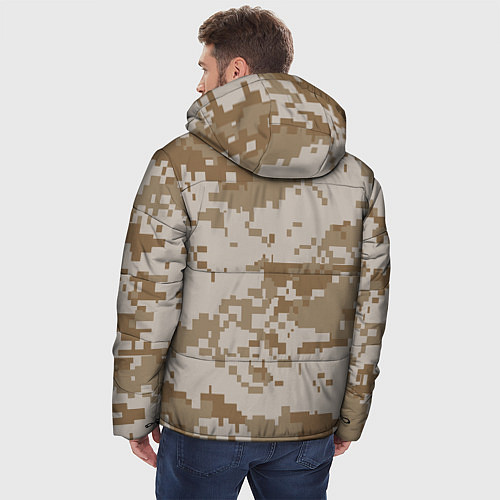 Мужская зимняя куртка Камуфляжный пиксель / 3D-Черный – фото 4