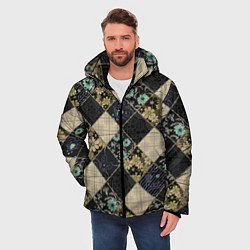 Куртка зимняя мужская Лоскутное шитье, цвет: 3D-светло-серый — фото 2