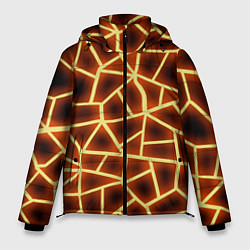 Куртка зимняя мужская Огненная геометрия, цвет: 3D-черный