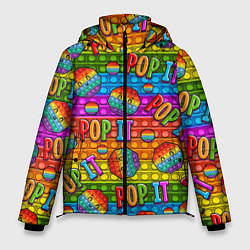 Куртка зимняя мужская POP IT SMILE ПОП ИТ ПУПЫРКА, цвет: 3D-черный