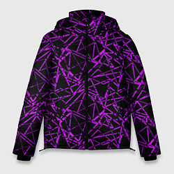 Мужская зимняя куртка Фиолетово-черный абстрактный узор