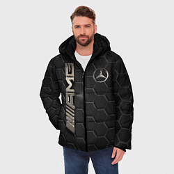 Куртка зимняя мужская MERCEDES LOGO BRONZE, цвет: 3D-черный — фото 2