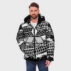 Куртка зимняя мужская MITSUBISHI СЛЕДЫ ШИН, цвет: 3D-черный — фото 2