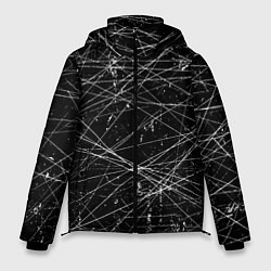 Куртка зимняя мужская ТЕКСТУРА ГРАНЖ GRUNGE, цвет: 3D-черный