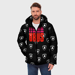 Куртка зимняя мужская Ламборджини, цвет: 3D-черный — фото 2