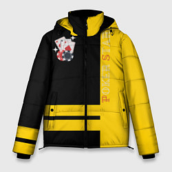 Куртка зимняя мужская Покер Старс, цвет: 3D-черный