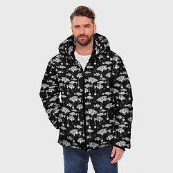 Куртка зимняя мужская Узор для рыбака, цвет: 3D-черный — фото 2