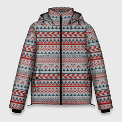 Куртка зимняя мужская Скандинавский орнамент, цвет: 3D-черный
