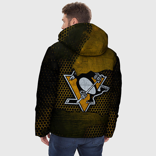 Мужская зимняя куртка Pittsburgh Penguins на спине / 3D-Черный – фото 4