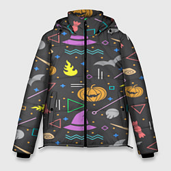 Куртка зимняя мужская Уютный Halloween, цвет: 3D-светло-серый