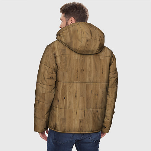 Мужская зимняя куртка Камуфляж линолеум / 3D-Черный – фото 4