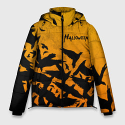 Куртка зимняя мужская ВОРОНЫ ХЕЛЛОУИН CROWS HALLOWEEN, цвет: 3D-черный
