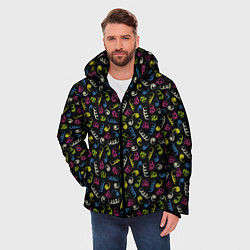 Куртка зимняя мужская Праздничное Конфетти, цвет: 3D-черный — фото 2