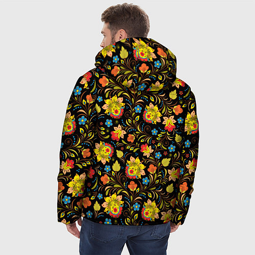 Мужская зимняя куртка Хохломa / 3D-Черный – фото 4
