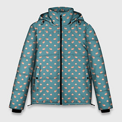 Куртка зимняя мужская Паттерн хомячков, цвет: 3D-черный