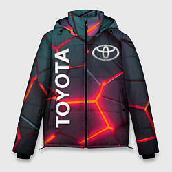 Куртка зимняя мужская TOYOTA 3D NEON ТОЙОТА 3Д ПЛИТЫ НЕОН, цвет: 3D-светло-серый