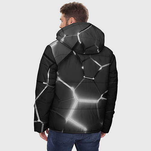 Мужская зимняя куртка AUDI GREY 3D ПЛИТЫ / 3D-Черный – фото 4