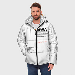 Куртка зимняя мужская NASA БЕЛАЯ ФОРМА, цвет: 3D-красный — фото 2