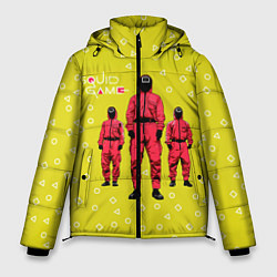 Куртка зимняя мужская Игра в кальмара Рабочие, цвет: 3D-черный