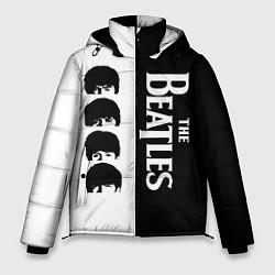 Куртка зимняя мужская The Beatles черно - белый партер, цвет: 3D-светло-серый