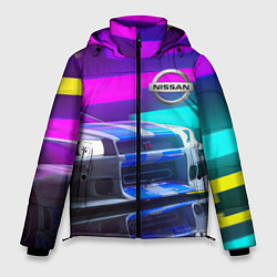 Куртка зимняя мужская NISSAN GT-R SKYLINE, цвет: 3D-черный