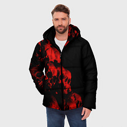Куртка зимняя мужская Черепа свалка, цвет: 3D-черный — фото 2