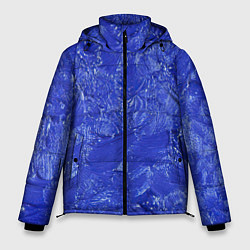 Куртка зимняя мужская Синие мазки, цвет: 3D-черный
