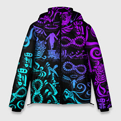 Куртка зимняя мужская ТАТУ ТОКЙСКИЕ МСТИТЕЛИ НЕОН, цвет: 3D-светло-серый