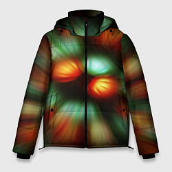 Куртка зимняя мужская Вспышка света в виде ярких линий, цвет: 3D-красный