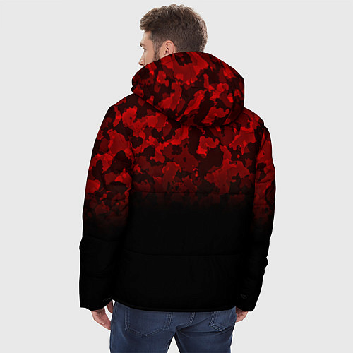 Мужская зимняя куртка BLACK RED CAMO RED MILLITARY / 3D-Черный – фото 4