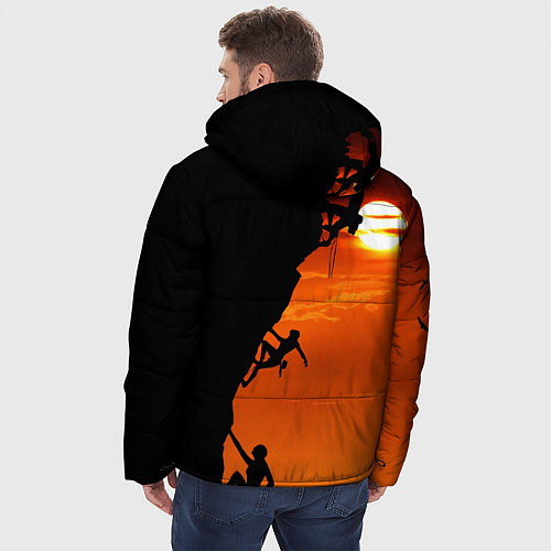 Мужская зимняя куртка СКАЛОЛАЗЫ В ЗАКАТЕ / 3D-Черный – фото 4