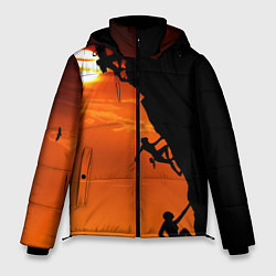Куртка зимняя мужская СКАЛОЛАЗЫ В ЗАКАТЕ, цвет: 3D-черный